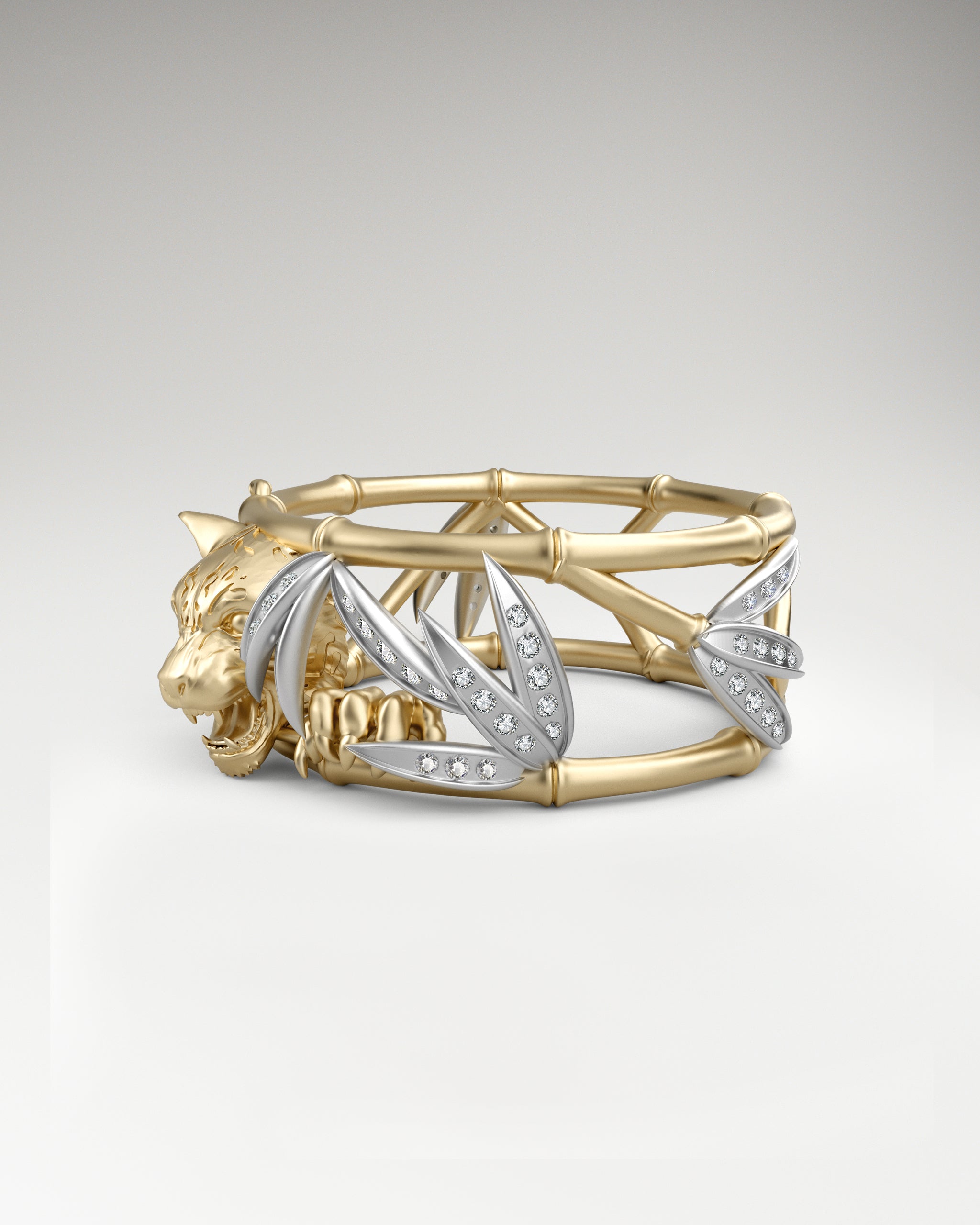 Bamboo-Stride Ring In Sterling Silver