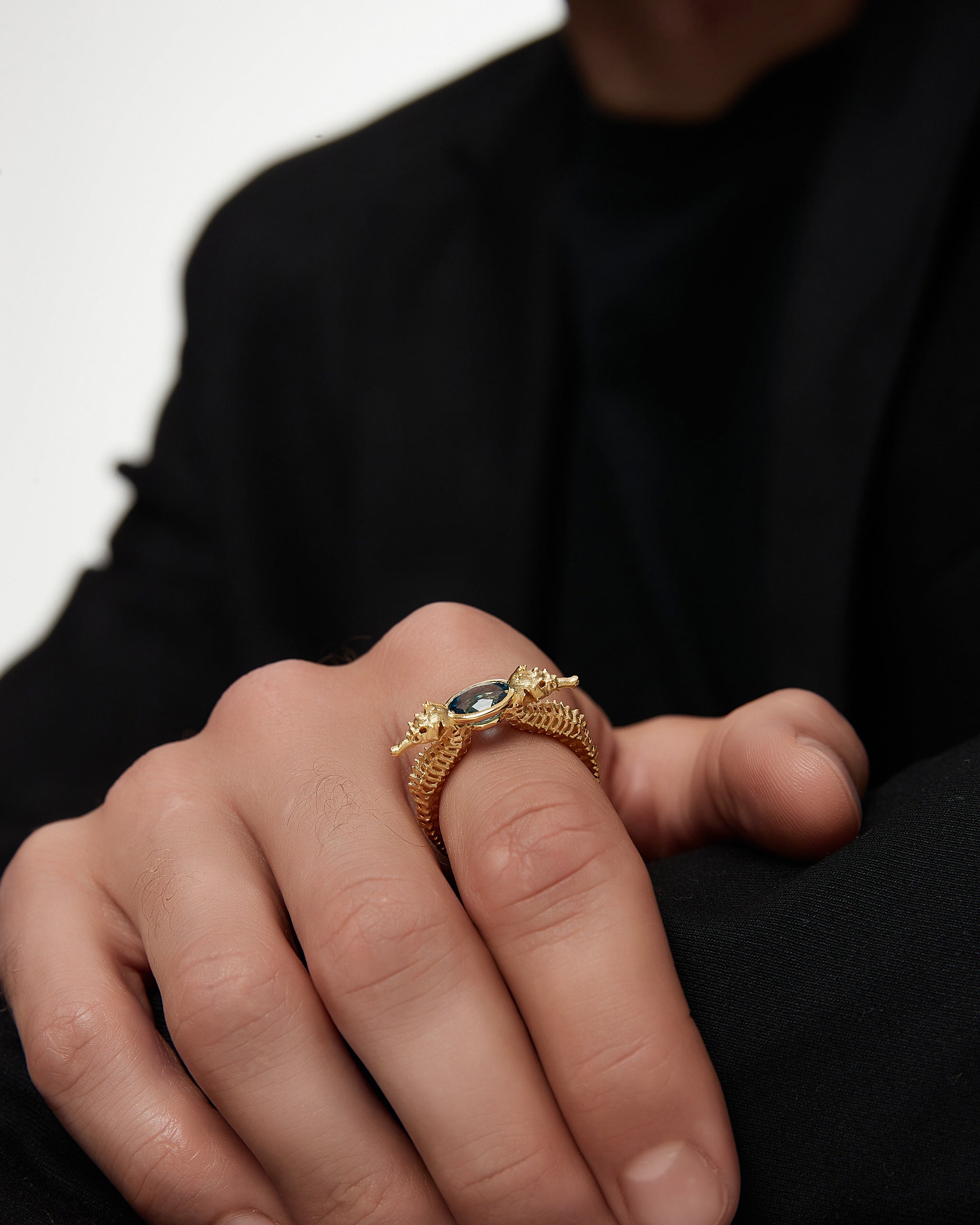 Bague Wild Range En Or Et Agate Noire Avec Diamants