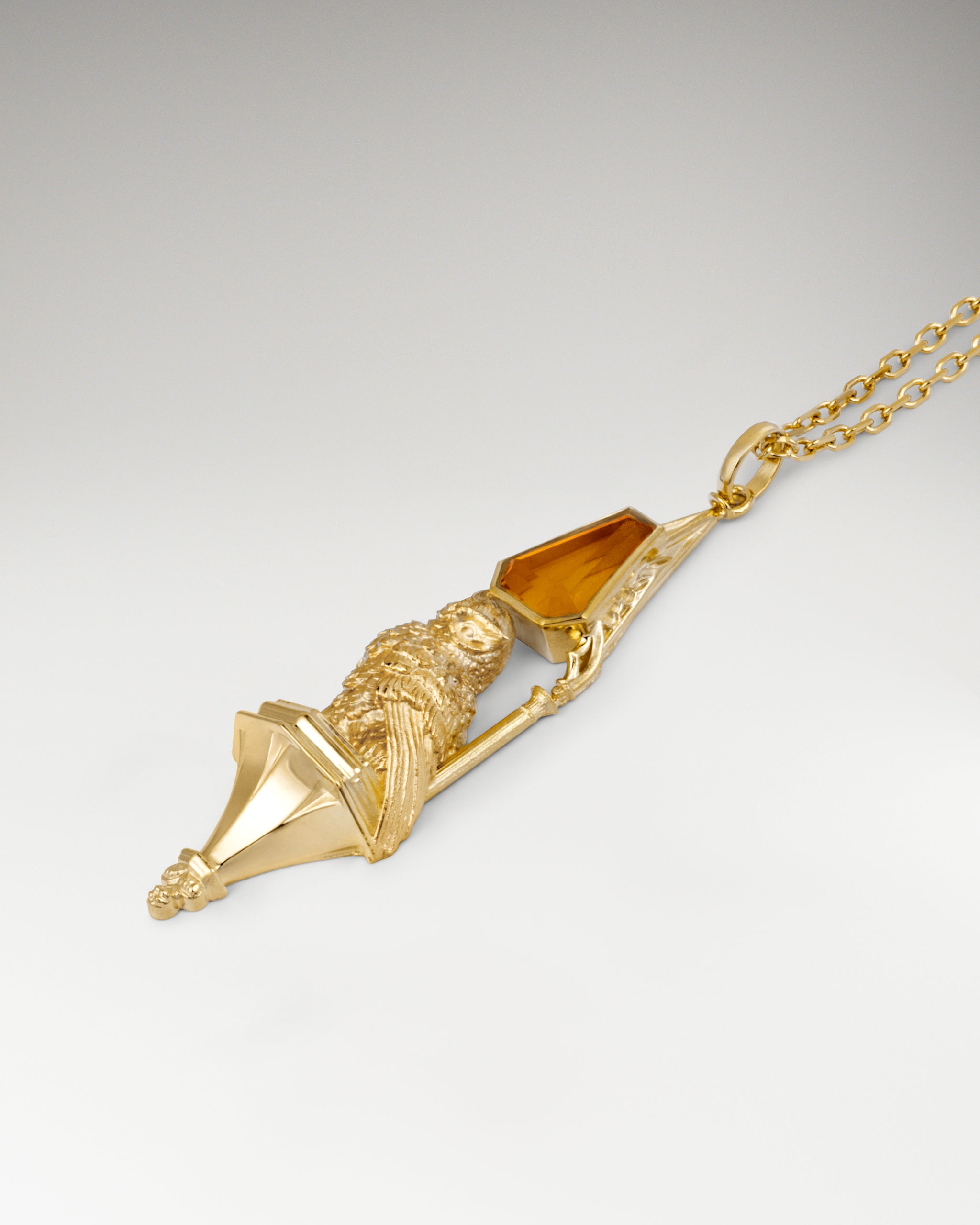 Soul Of Light Necklace In Sterling Silver With Citrine