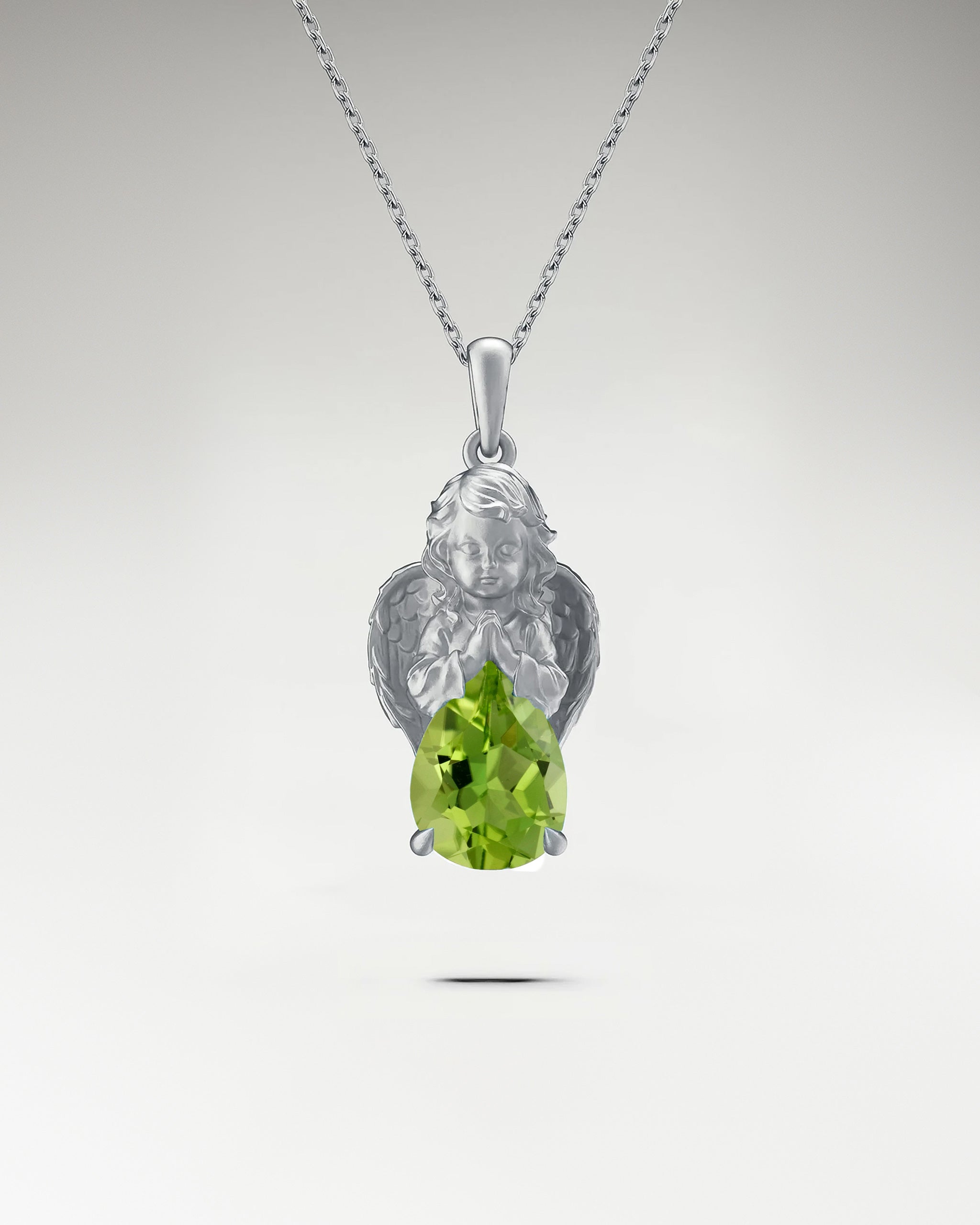 Collana Con Pendente Cupido In Argento Sterling Con Topazio