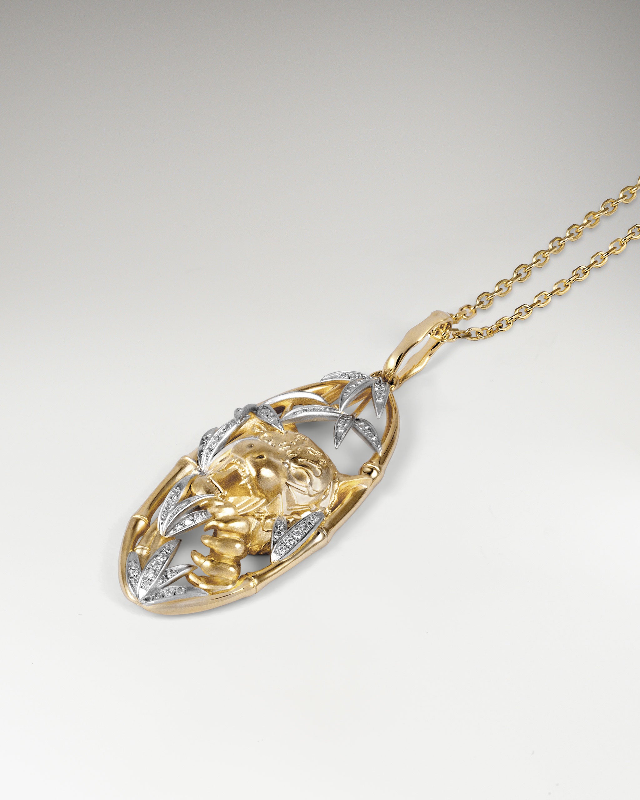 Bamboo-Stride Pendant In Sterling Silver