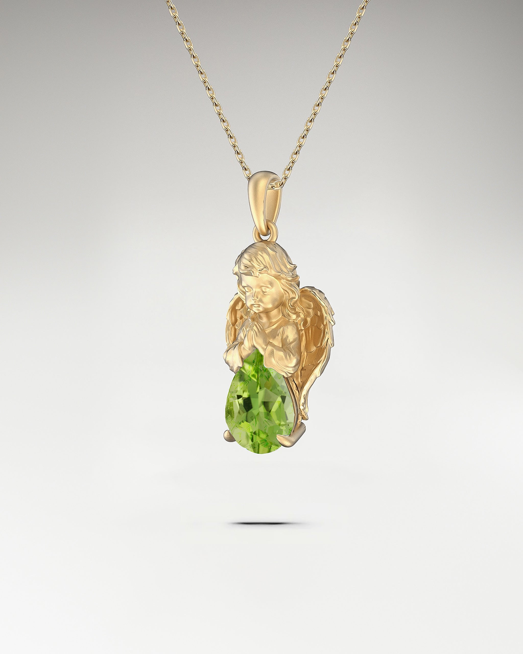 Collana Con Pendente Cupido In Argento Sterling Con Topazio