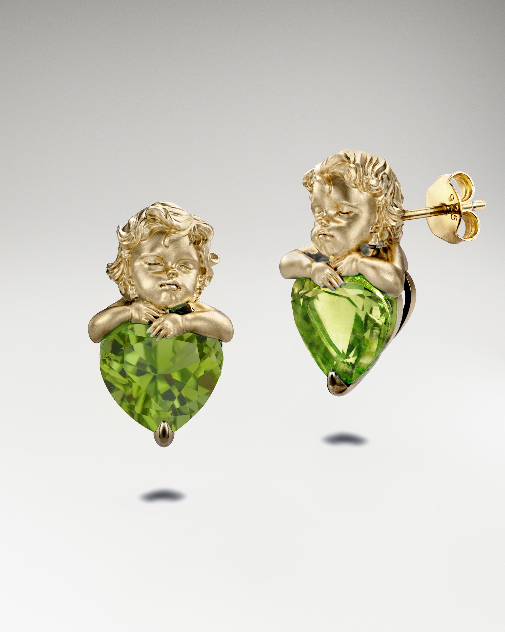 Boucles d’oreilles Cœur du Gardien en Argent Sterling avec Topaze