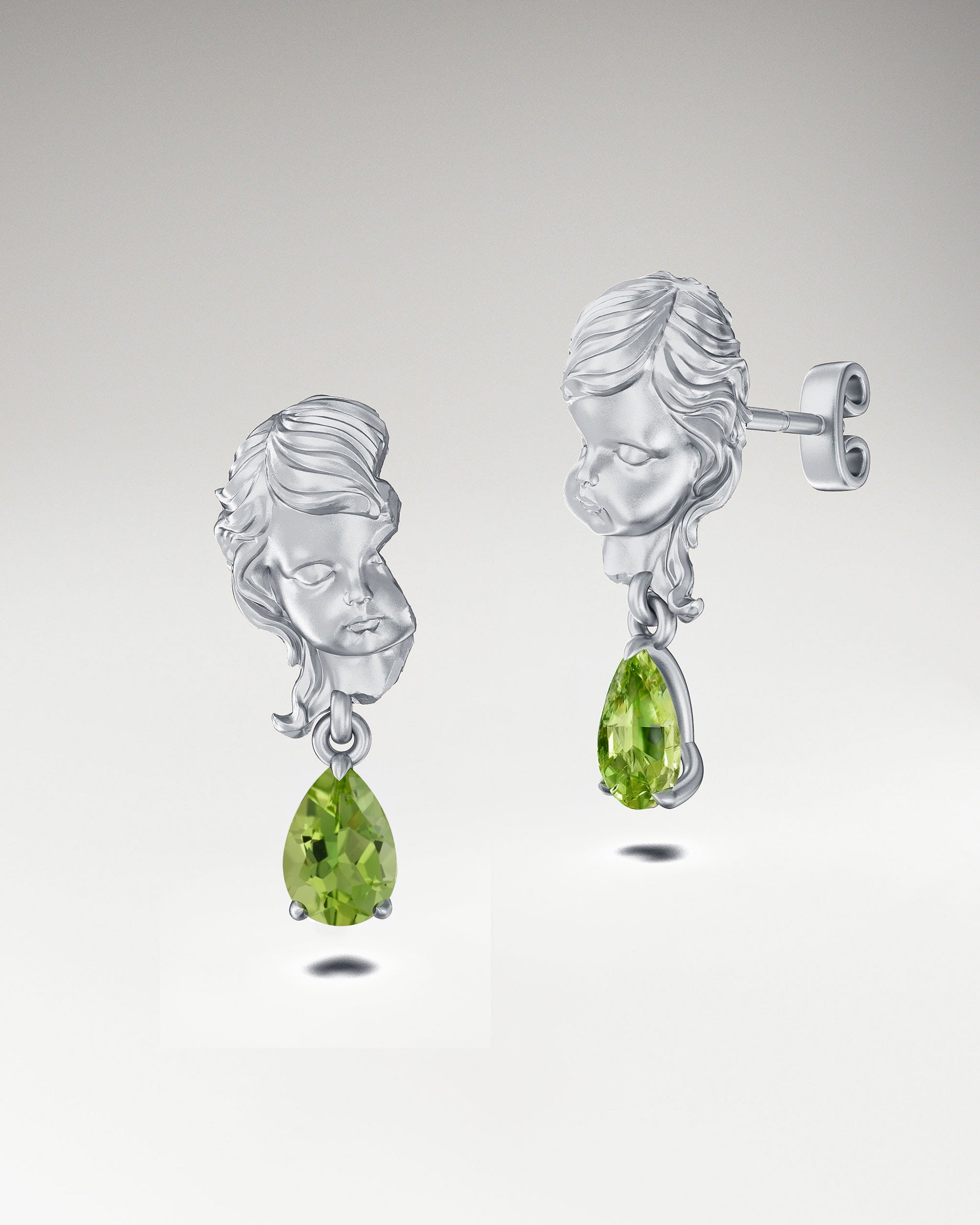 Orecchini Pendenti Cupido In Argento Sterling Con Topazio