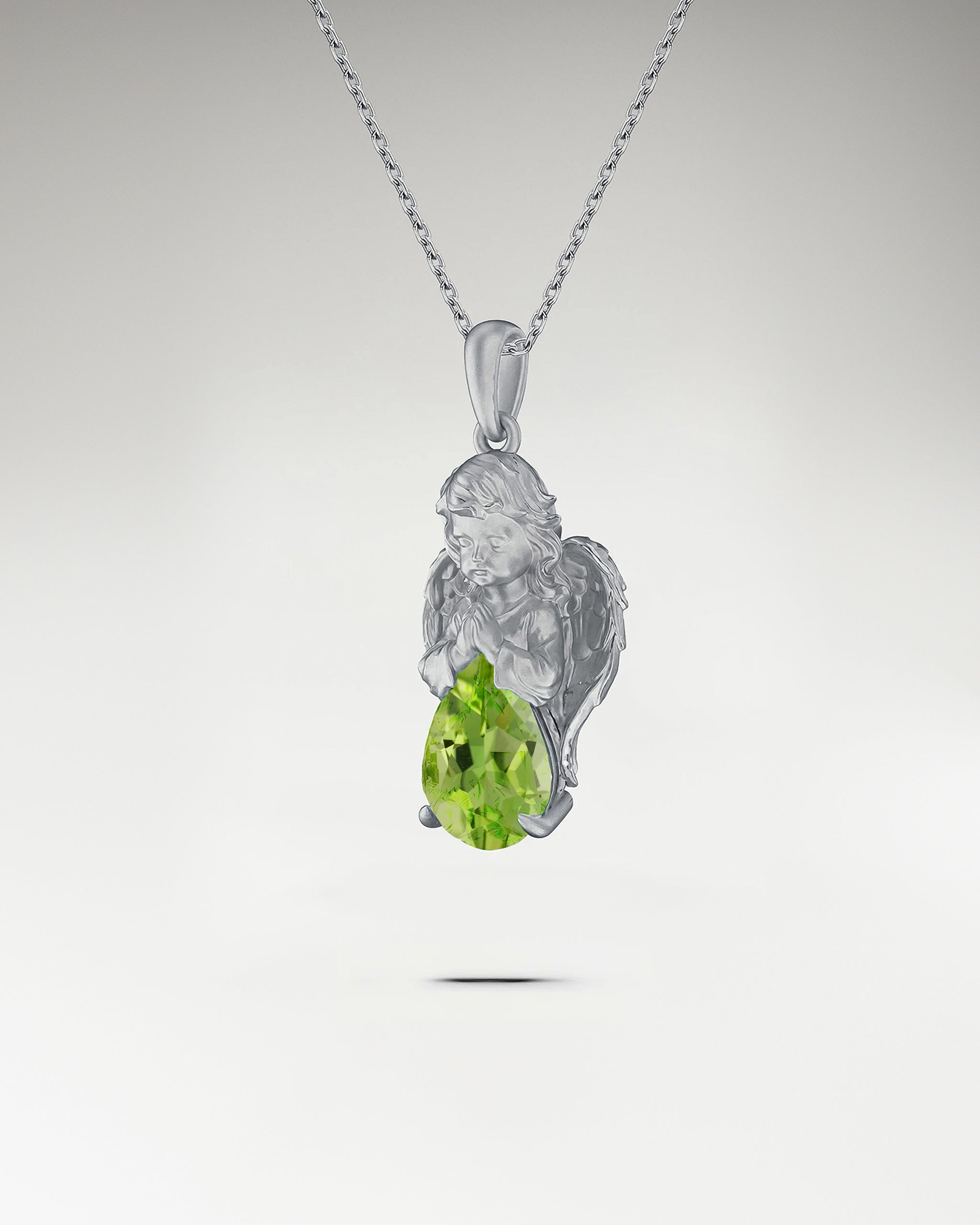 Collana Con Pendente Cupido In Argento Sterling Con Topazio