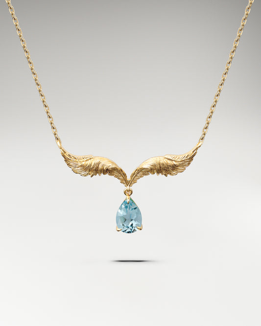 Celestia Pendant Necklace In Sterling Silver With Topaz