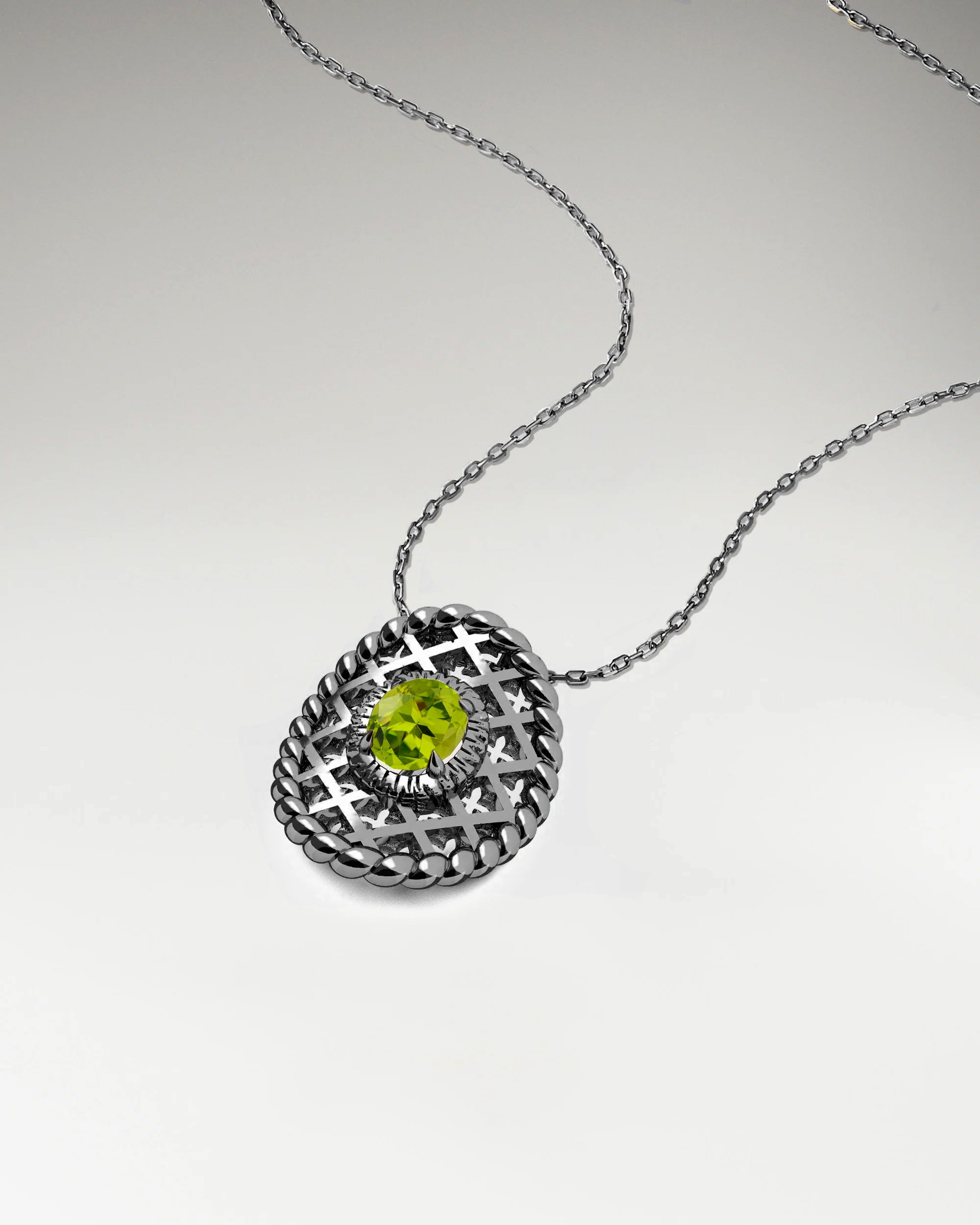 Western Saddle Necklace In Sterling Silver