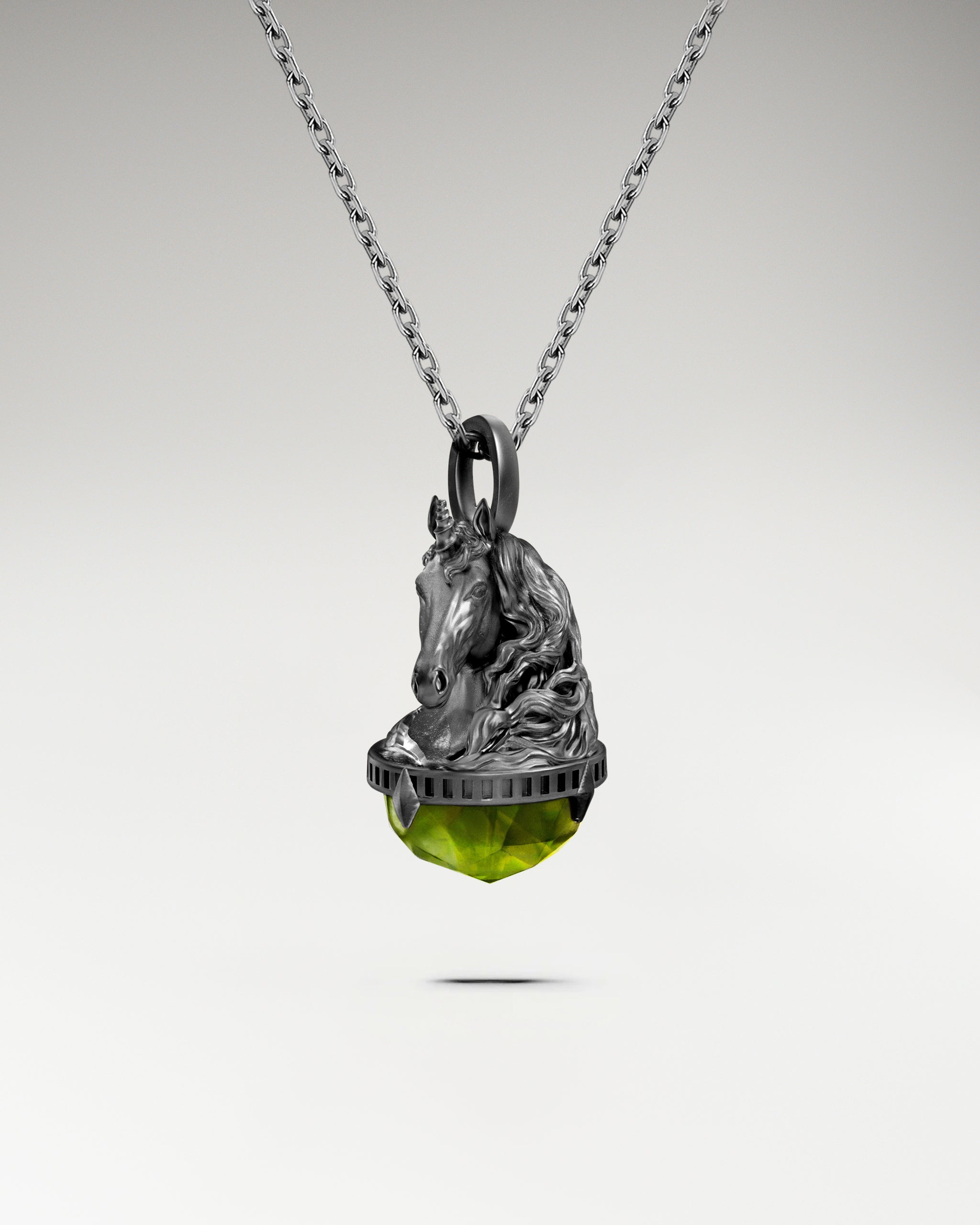 Monokeros 纯银紫水晶吊坠