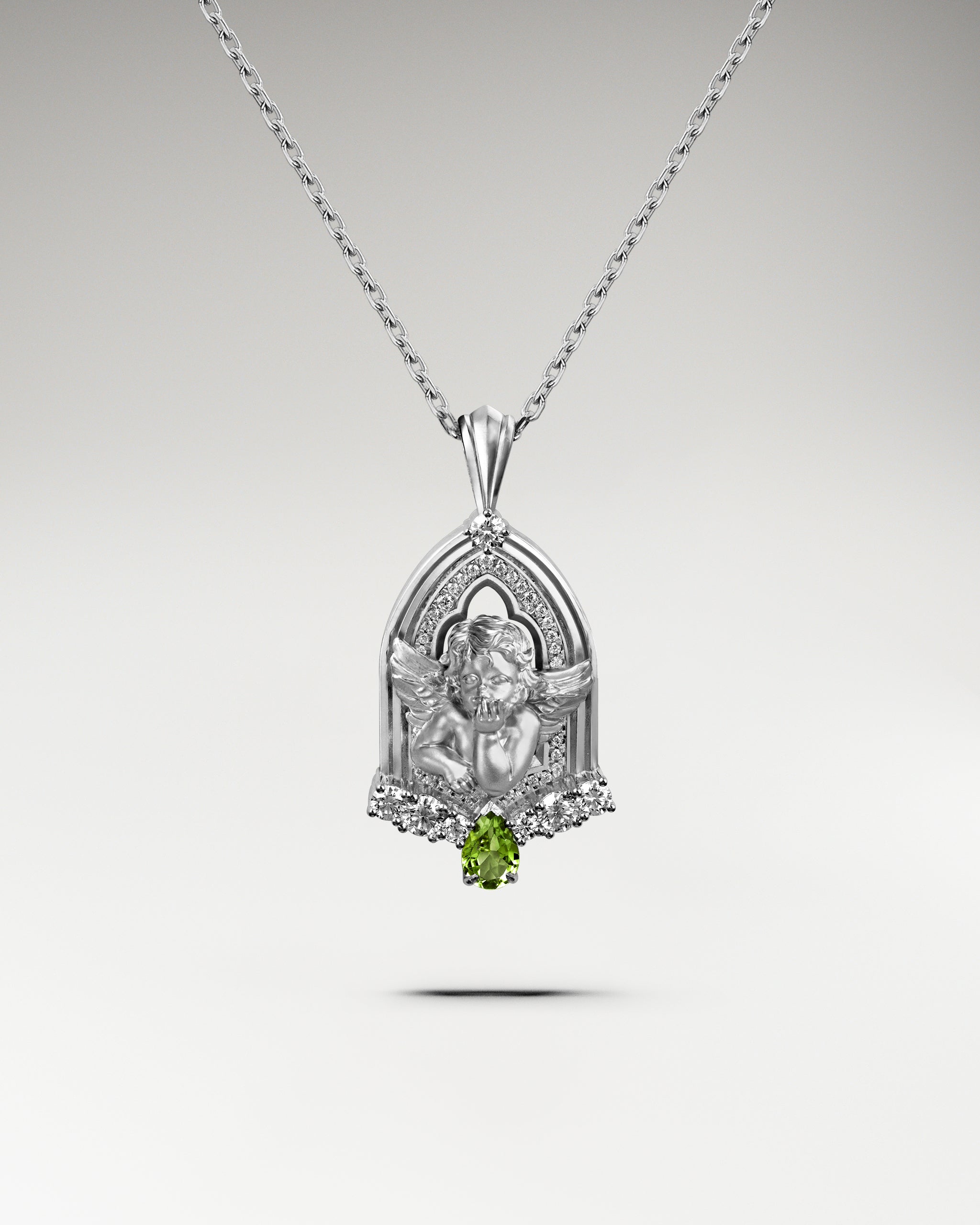 Celestarch Pendant Necklace in Sterling Silver With Topaz