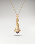 Load image into Gallery viewer, Chess Series King Necklace in gold and spinel
