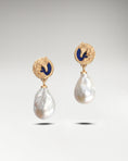 Load image into Gallery viewer, Horse Earrings in 10k Gold and Pearl
