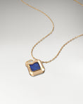 Load image into Gallery viewer, Snake Pendant Necklace in 10k Gold with Lapis Lazuli and Diamonds

