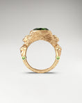 Load image into Gallery viewer, Women sculpture Art Ring made by gold and gemstone

