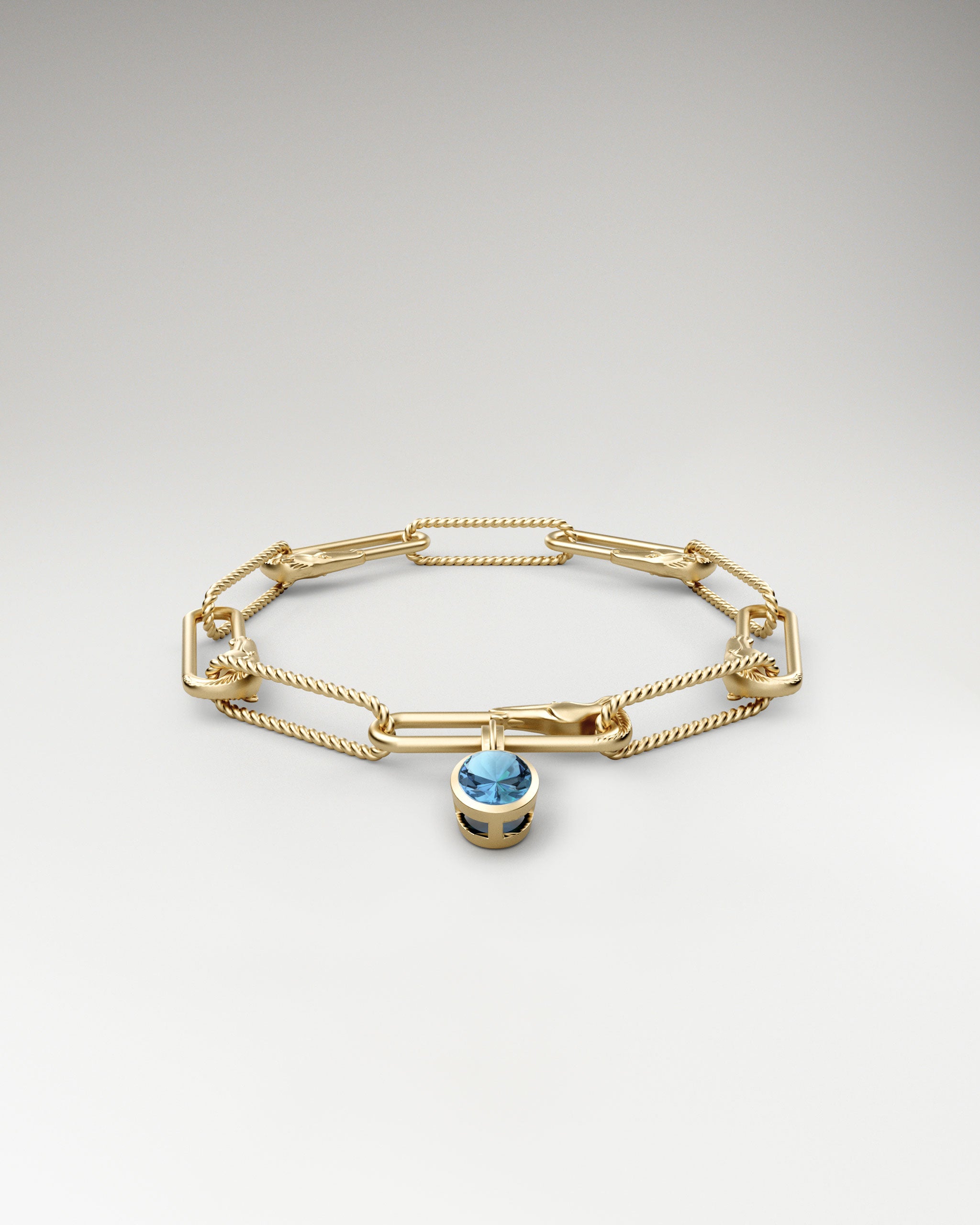 Equestrian Edge Bracelet In Sterling Silver With Topaz