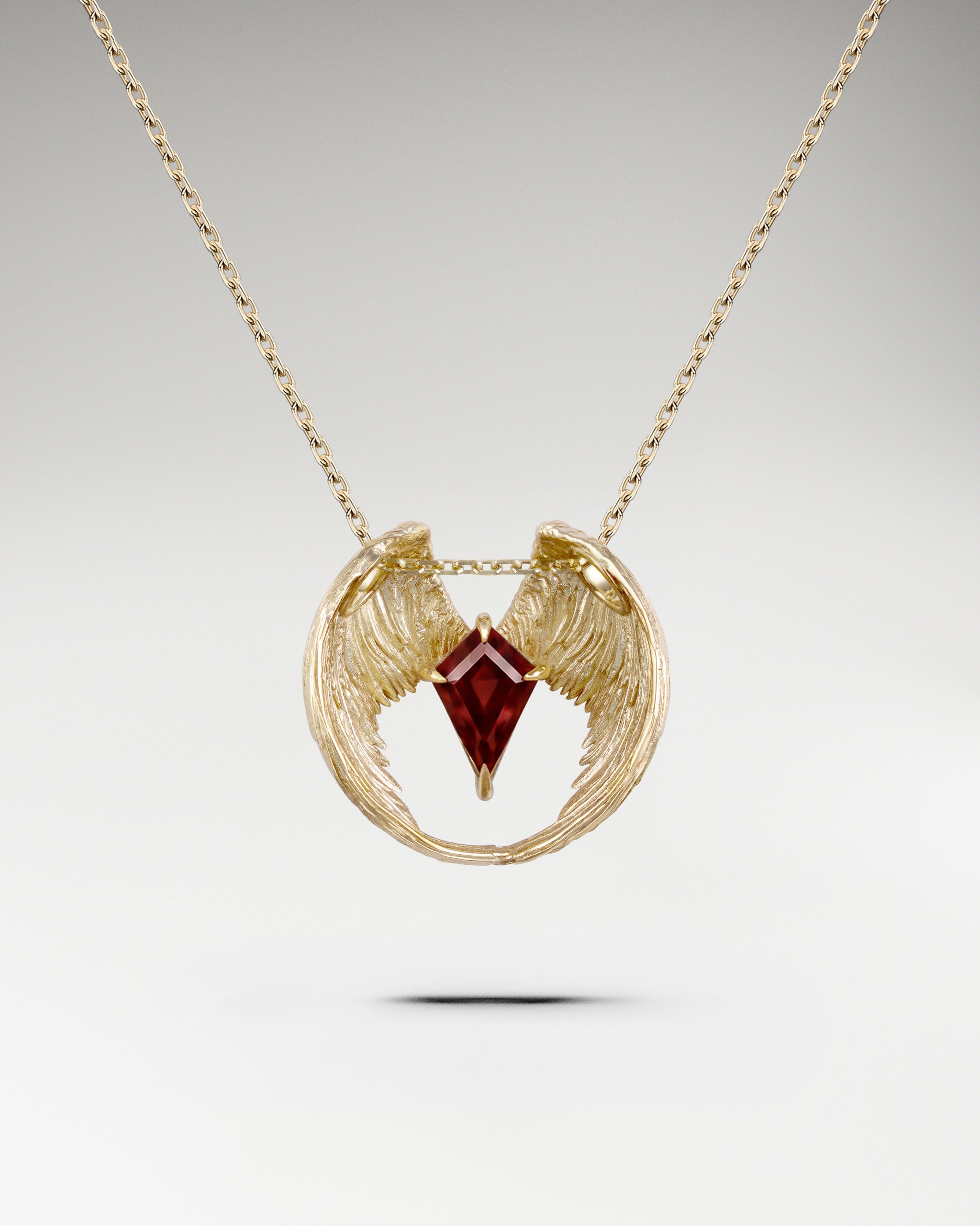 Wings Of Knight Pendant In Sterling Silver With Amethyst