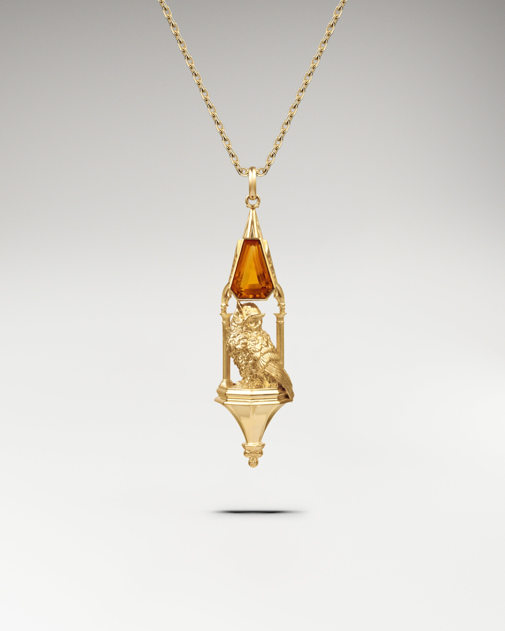 Soul Of Light Necklace In Sterling Silver With Citrine