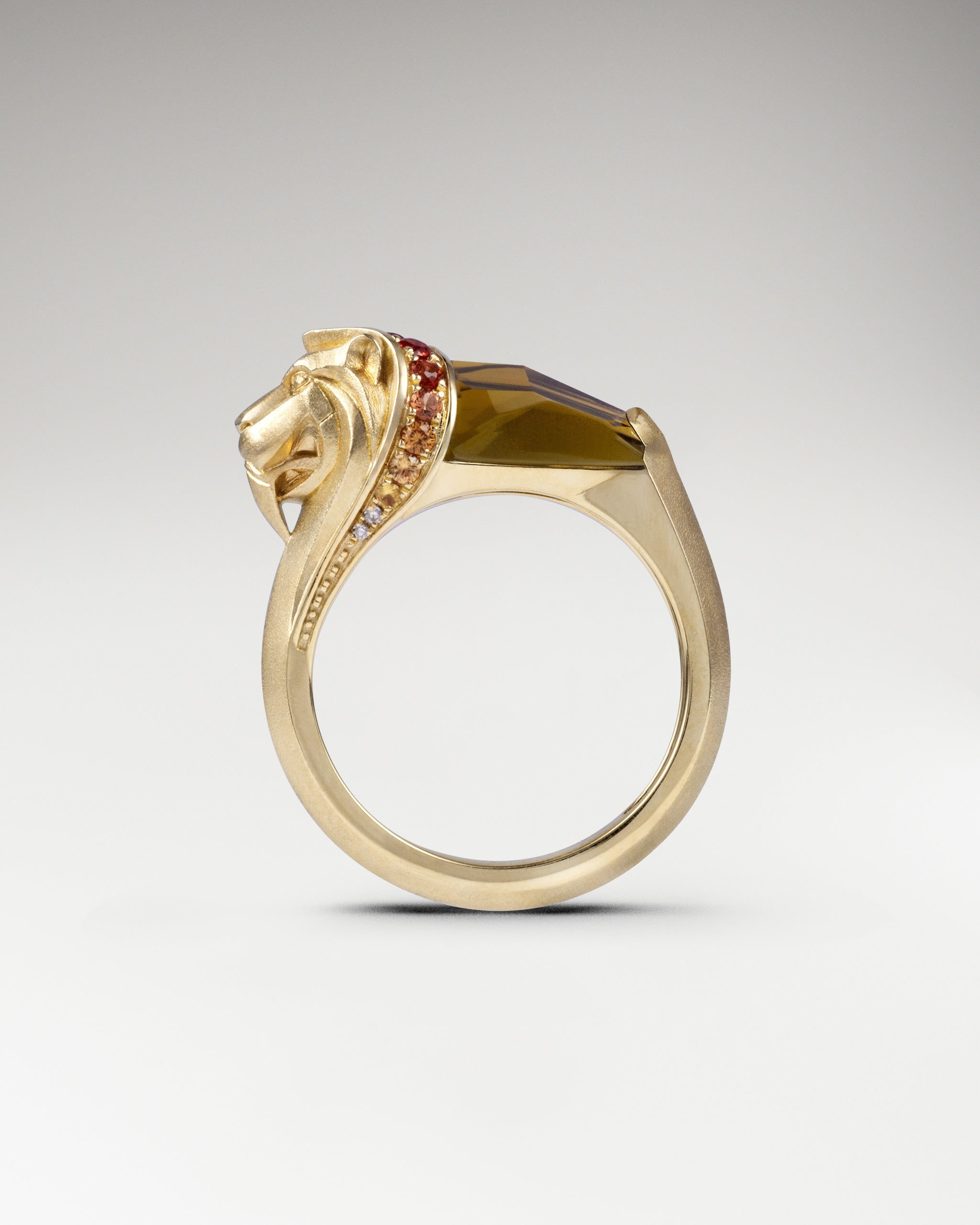 Lion Starlight Ring In Gold With Tourmaline And Diamonds