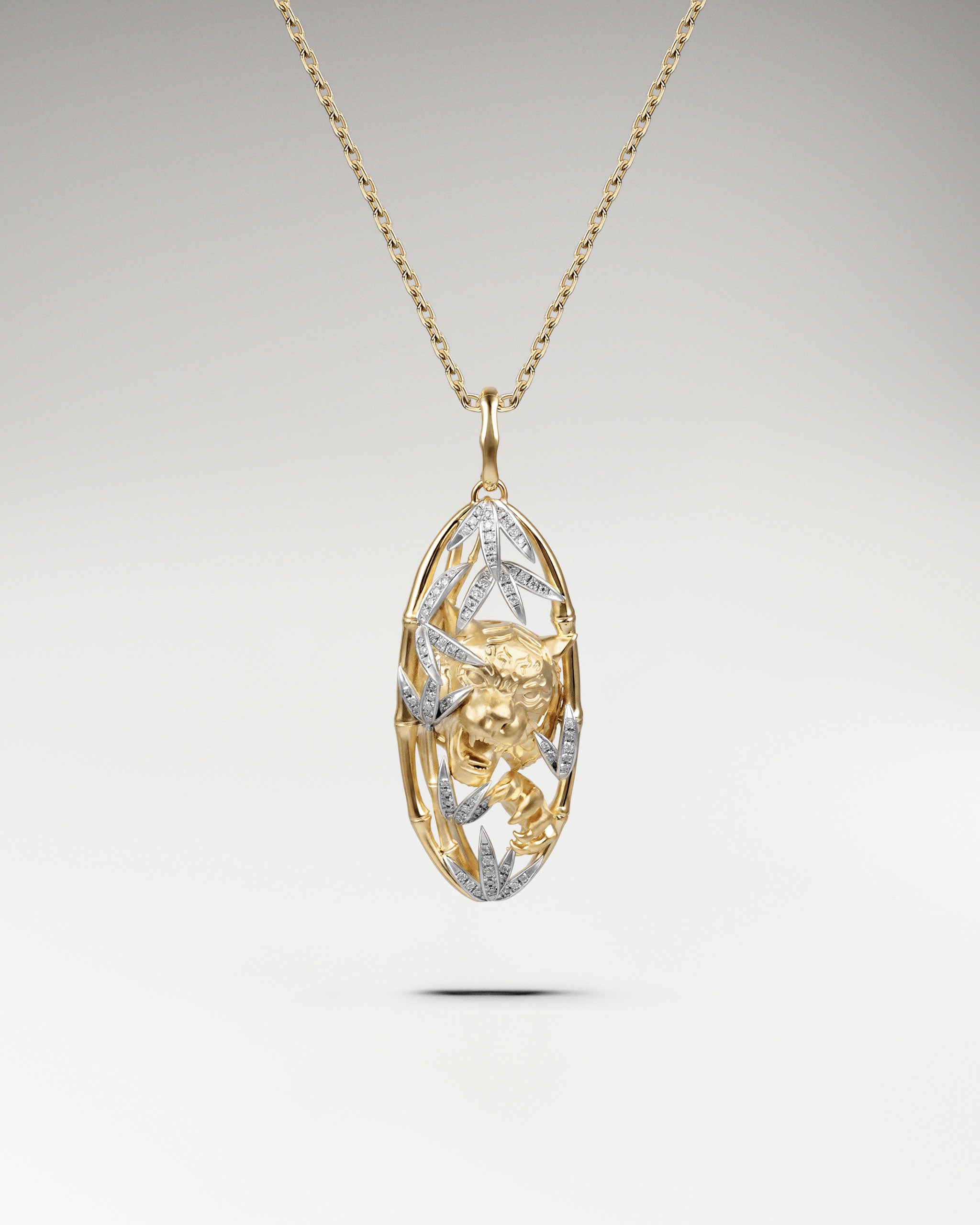 Bamboo-Stride Pendant In Sterling Silver